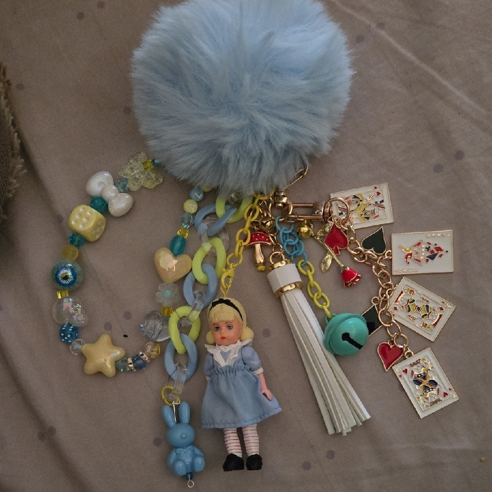 Hand Crafted Alice In Wonderland Inspired Bag Charm